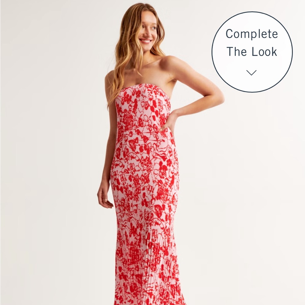 The A&F Giselle Pleat Release Midi Dress